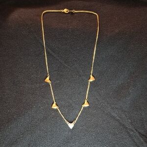 Avon Gold and Silver Triangle Necklace